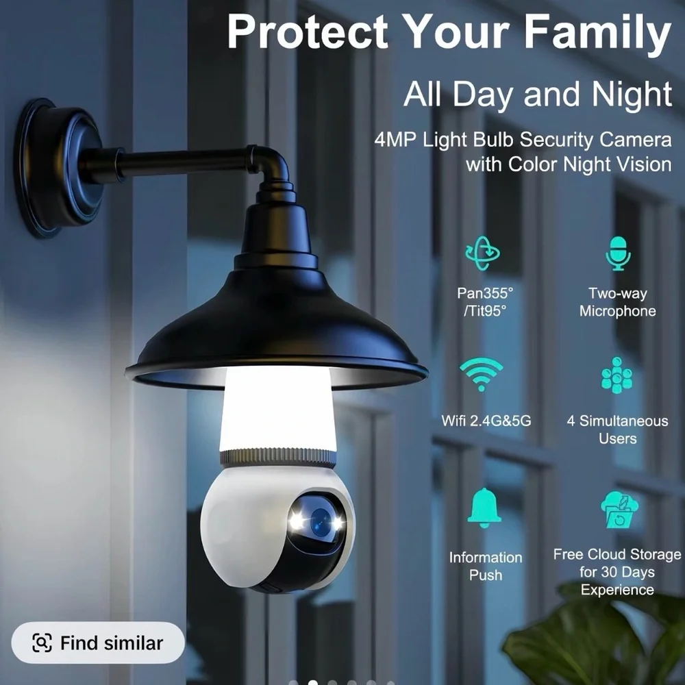Hawkray Infrared night vision 5G and 2.4GHz wireless indoor/outdoor